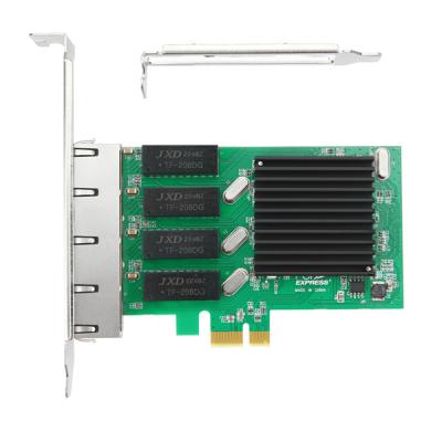 Realtek 8111H 4 x RJ45 quad port gigabit PCIe x1 NIC ethernet adapter