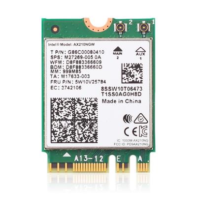 WiFi 6E AX210NGW Wireless Card 5400Mbps M.2 2230/NGFF Laptop Module with Bluetooth 5.3