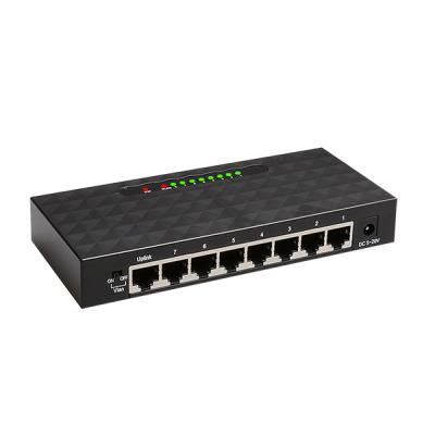 5V~20V 10/100/1000M unmanaged gigabit network lan switch 8 ports