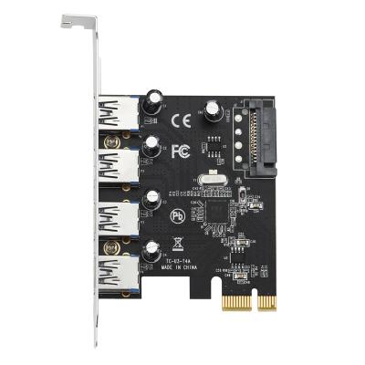 PCI Express to 4 Port USB3.0 Controller Card Expansion Adapter