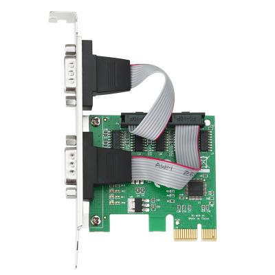 PCI Express x1 Card to Dual Port Serial RS-232 Adapter