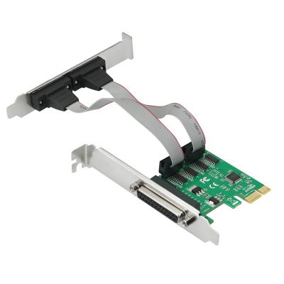 PCI Express x1 Card to 2 x Serial RS232 + 1 x Parallel IEEE1284