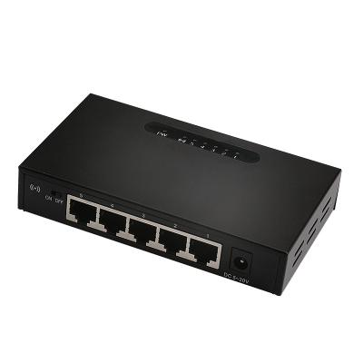 Plug and play 10/100M 5 port ethernet network switch hub with metal case