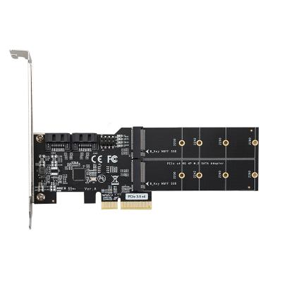 2 M.2 B Key and 2 Port SATA III PCIe 3.0 x4 NON-RAID Expansion Card