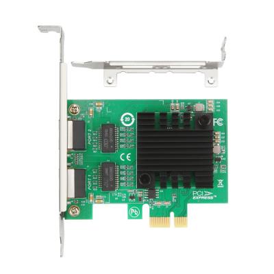 PCIe X1 1GbE Dual RJ45 Port Ethernet Network Card Intel 82571 chipset